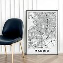 Plakat mapa Madryt 61x91 cm - modna dekoracja do salonu