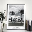 Plakat czarno-biały Las Vegas 40x50 cm