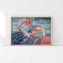 Plakat A3 - Flamingi