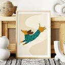 Plakat z jamnikiem 50x70 cm - radosna dekoracja na ścianę
