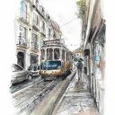 Plakat A3 Lizbona 1 - Cykl Lisboa dla miłośniczki podróży z Portugalii