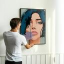 Plakat kobieta i dziewczyna - portret malarski 70x100 cm