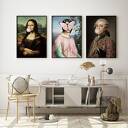 Zestaw 3 plakatów sztuka 50x70 cm - Mona Lisa i da Vinci