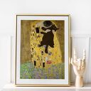 Śmieszny plakat 40x50 cm Gustav Klimt - Pocałunek kota - prezent dla kociarzy