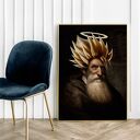 Oryginalny plakat Dragon Ball History 30x40 cm w brązowej tonacji