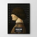 Plakat 30x40 cm John Doe do salonu - Hogstudio w odcieniach bieli, czerni i beżu
