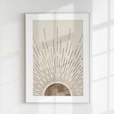 Zestaw 3 plakatów 40x50 cm boho w modnym stylu Mid Century Modern - abstrakcja geometryczna brąz i beż (tryptyk)