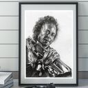 PLAKAT - MILES DAVIS - SERIA IKONY (A3) - wykonany z oryginalnego rysunku, prezent