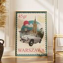 Plakat „U nas w Warszawie” - kolaż PRL A3 29,7x42 cm