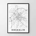Plakat Koszalin - format 30x40 cm - mapy miast