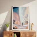 Plakat „Tuż Obok” A3 29,7x42 cm z kwiatami - autorski kolaż (bez ramki)