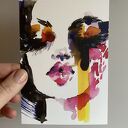 Muse 3 - ilustracja modowa w rozmiarze pocztówki (105 x 148 mm)