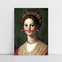 Plakat Dziewczyna z ołówkiem 40x50 cm - elegancki plakat do salonu
