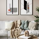 Zestaw 2 plakatów geometrycznych Bauhaus - format A4