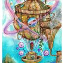Plakat A4 Balon J. Verne'a - Cykl Sny do pokoju dziecka