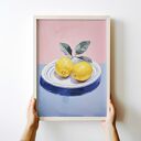 Plakat Cytryny 61x91 cm - kolorowa ilustracja Hogstudio