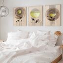Zestaw plakatów 40x50 cm - neutralna abstrakcja w stylu Mid Century Modern (3 szt.)