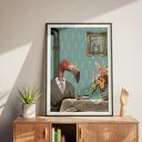 Plakat Flaming 50x70 cm - autorski kolaż Dapidoki