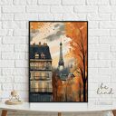 Plakat Jesień w Paryżu v2 - format 30x40 cm