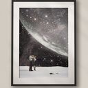 Plakat Sam w domu - Kolaż Fine Art - A3