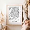 Plakat mapa Madryt - format 30x40 cm