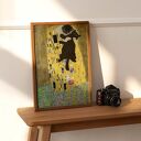 Śmieszny plakat 40x50 cm Gustav Klimt - Pocałunek kota - prezent dla kociarzy