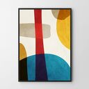 Geometryczna nowoczesna abstrakcja - plakat 30x40 cm