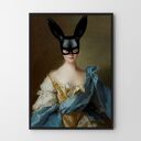 Plakat Black Bunny 40x50 cm - kobieca sztuka do sypialni i sklepu