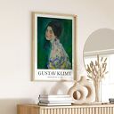 Plakat Gustav Klimt "Portret Damy" 40x50 cm - sztuka na ścianę do salonu i sypialni
