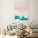 Paradise - plakat 40x50 cm abstrakcja w modnym różu