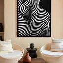 Plakat zebra czarno-biały - format 40x50 cm