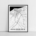 Plakat Kołobrzeg - mapa Kołobrzegu 40x50 cm do salonu