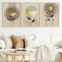 ZESTAW PLAKATÓW 50x70 cm, neutralna abstrakcja w stylu modern mid century