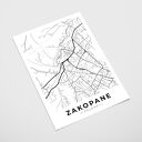 Plakat mapa Zakopane Polska - format A4