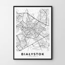 Plakat Białystok mapa - format 30x40 cm