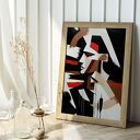 Modny plakat Abstrakcja z profilu 50x70 cm - elegancki akcent do Twojego salonu