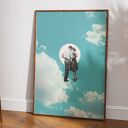 Plakat Zakochana Para - kolaż minimalistyczny 30x40 cm