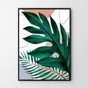 Zestaw plakatów boho liście 30x40 cm - monstera