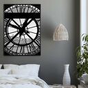 Czarno biały plakat z zegarem - 40x50 cm (GC 21 - 711)