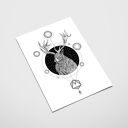 Plakat czarno-biały jeleń - geometryczna dekoracja 30x40 cm