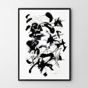 Plakat abstrakcja czarno-biała - 61x91 cm