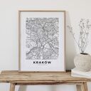 Plakat Mapa Krakowa - format 30x40 cm