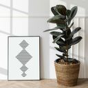 Plakat Spirala 30x40 cm - geometryczny wzór w czarno-białym stylu