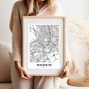 Plakat mapa Madryt - format 40x50 cm