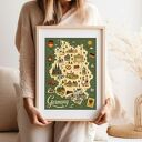 Mapa Niemcy - format 30x40 cm kolorowy plakat