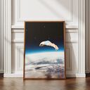 Plakat Skok w bok - Kolaż Fine Art - kolaż minimalistyczny do Twojego wnętrza