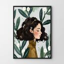 Plakat dziewczyna ilustracja kolor - format 40x50 cm