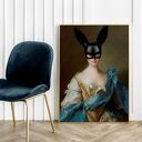 Plakat Black Bunny 50x70 cm Hogstudio do salonu - czarny królik