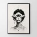 Plakat Oczy abstrakcja - format A4