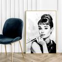 Plakat Audrey Hepburn biało-czarny 40x50 cm